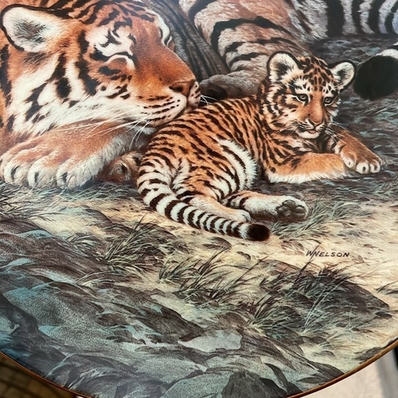 The Siberian Tiger Will Nelson Vintage Last of Their Kind Endangered Plate - Picture 12 of 16